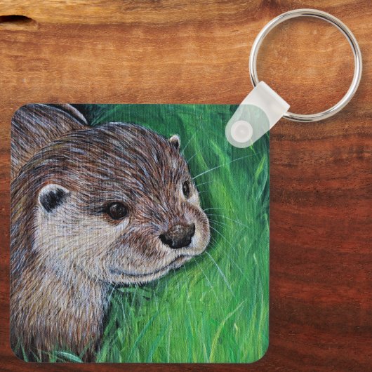Kleine Otter-Sleutelhanger Sleutelhanger (Achterkant)