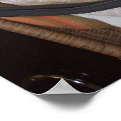 Kleine oude vrouw slaapt onder haar eigen droger I Poster (Hoek)