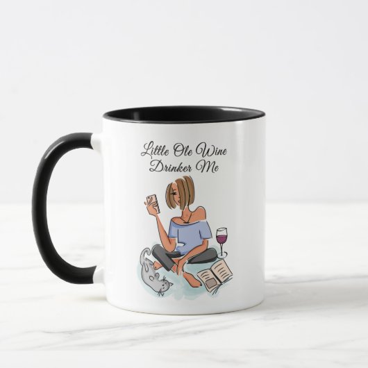 Kleine Oude Wijn Drinker Mij Mok (Links)