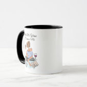 Kleine Oude Wijn Drinker Mij Mok (Voorkant links)