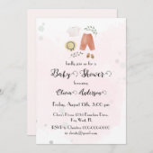 Kleine Outfit Boho Meisje Baby shower Save The Date (Voorkant / Achterkant)