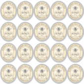 Kleine Ovale Honing Label Franse Bee Queenline Jar (Voorkant)