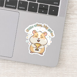 Kleine Overwinningen, Grote Glimlachen – Cute Hams Sticker