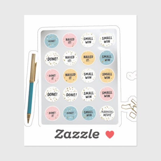 Kleine overwinningen" Stickers: vier je dagelijkse Sticker (Vel)