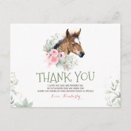 Kleine Paard Verjaardag Dank u Briefkaart