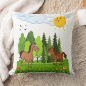 Kleine paarden ontwerpen voor kinderen kussen (Deken)