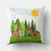 Kleine paarden ontwerpen voor kinderen kussen (Achterkant)