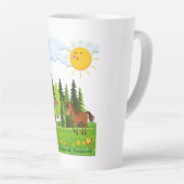 Kleine paarden ontwerpen voor kinderen latte mok (Rechterhoek)