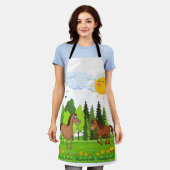 Kleine paarden ontwerpen voor kinderen schort (Gedragen)