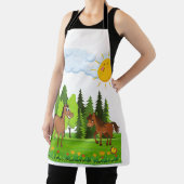 Kleine paarden ontwerpen voor kinderen schort (Insitu)