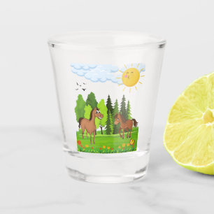 Kleine paarden ontwerpen voor kinderen shot glas