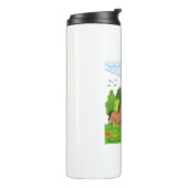 Kleine paarden ontwerpen voor kinderen thermosbeker (Gedraaid links)