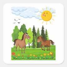Kleine paarden ontwerpen voor kinderen