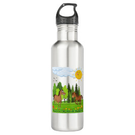 Kleine paarden ontwerpen voor kinderen waterfles 