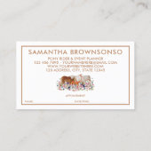 Kleine Paardrijden Fokken Pony Afspraak Visitekaartje (Achterkant)