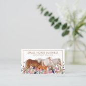 Kleine Paardrijden Fokken Pony Afspraak Visitekaartje (Staand voorkant)