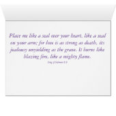 Kleine Paarse Bloem - Lied van Sol. 8:6 Groet. Kaa (Binenzijde Horizontaal (Onderkant))