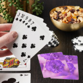 Kleine paarse bloem pokerkaarten (Insitu)