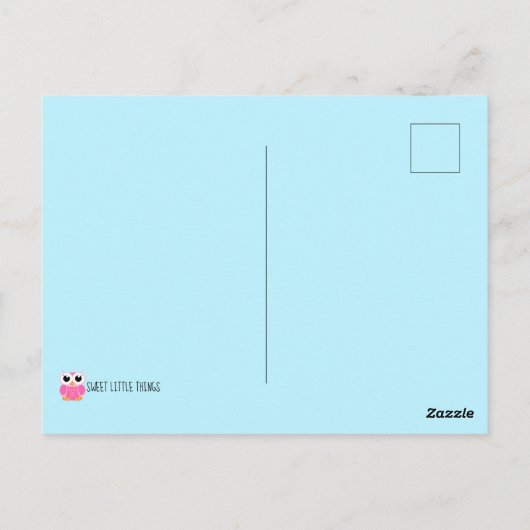 Kleine Paarse boomkor - Blank Briefkaart (Achterkant)