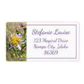 Kleine Paarse Daisies Etiket (Voorkant)