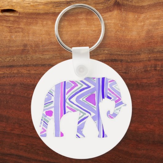  kleine Paarse olifant Sleutelhanger (Voorkant)