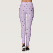 Kleine Paarse Polka-Stippen op licht Paars Leggings (Achterkant)