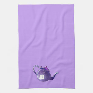 Kleine Paarse theepot ELKE KLEURENACHTERGROND Theedoek