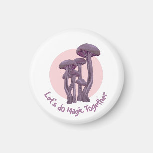 Kleine paarse Toadstools - Magneet