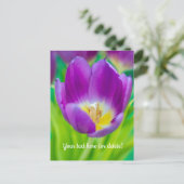 Kleine Paarse Tulp Briefkaart (Staand voorkant)