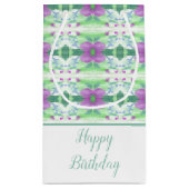  kleine Paarse ventilator met gebarenteerde cadeau Klein Cadeauzakje (Achterkant)