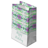  kleine Paarse ventilator met gebarenteerde cadeau Klein Cadeauzakje (Achterkant Gekanteld)