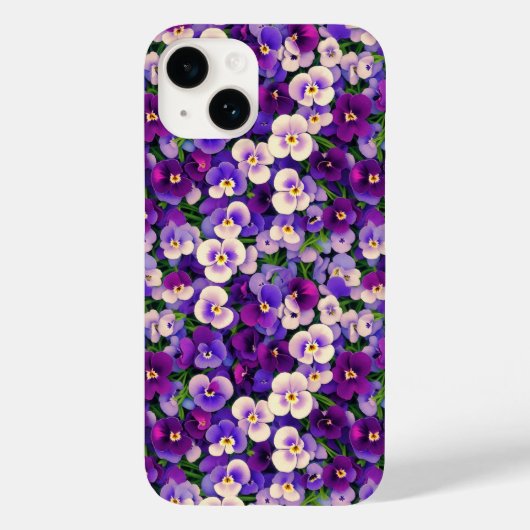 Kleine Paarse Viooltjes Hoesje (Achterkant)