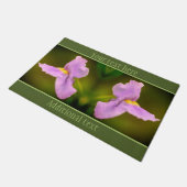 Kleine Paarse Wilde Orchidee Bloem Aangepast Deurmat (Schuin)