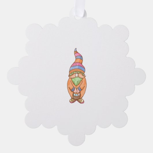 Kleine paaskabouter ornament kaart (Voorkant)