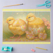 Kleine paaskippen in een Collectie voor het vervoe Tissuepapier (Craft)