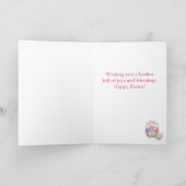 Kleine Paasmand vreugde en zegeningen Kaart (Binnen)