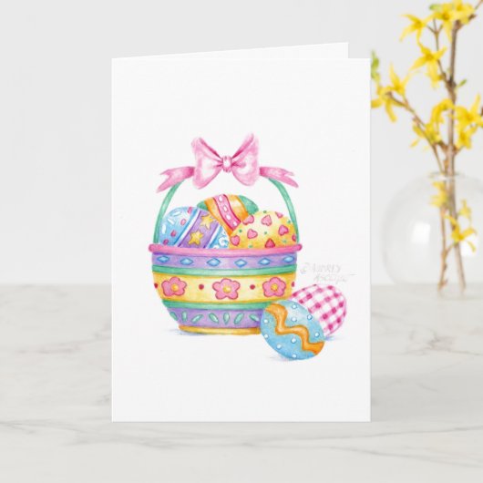 Kleine Paasmand vreugde en zegeningen Kaart (Gele Bloem)