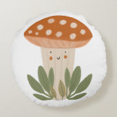 Kleine paddenstoel Baby kamer Rond Kussen (Achterkant)
