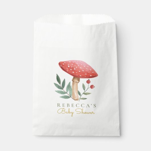 Kleine paddenstoel Baby shower Bedankzakje (Voorkant)