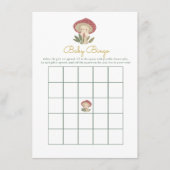 Kleine paddenstoel Baby shower Game Baby Bingo Enc Informatiekaartje (Voorkant)