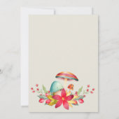 Kleine paddenstoel baby shower kaart (Achterkant)