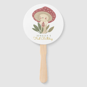 Kleine paddenstoel Birthday Gift Labels Handwaaier