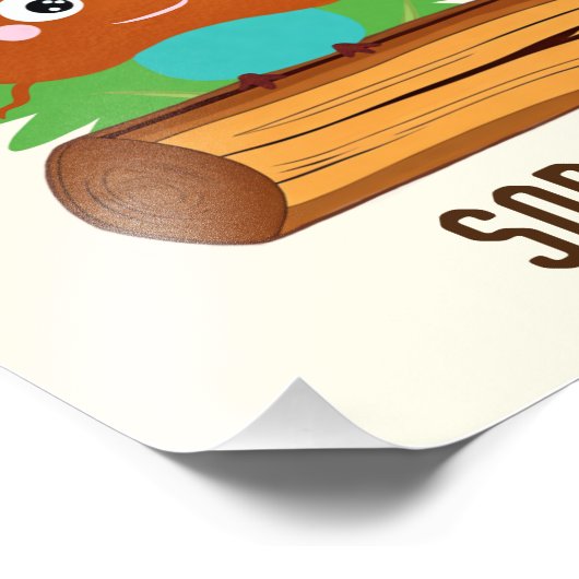 Kleine paddenstoel foto afdruk (Hoek)