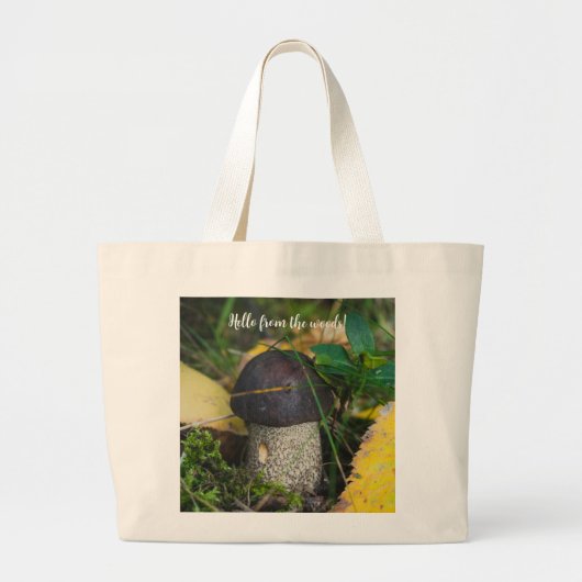 Kleine paddenstoel grote tote bag (Voorkant)