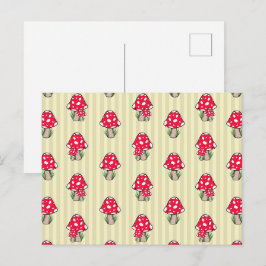 Kleine paddenstoel illustratie briefkaart