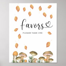 kleine paddenstoel is op weg naar herfst Favors Poster