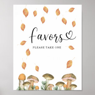 kleine paddenstoel is op weg naar herfst Favors Poster