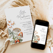 Kleine paddenstoel minimaal baby shower kaart