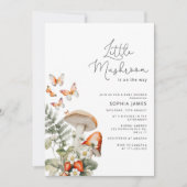 Kleine paddenstoel minimaal baby shower kaart (Voorkant)