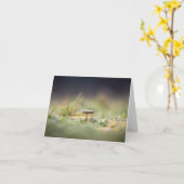Kleine paddenstoel Natuur Foto Kaart (Gele Bloem)